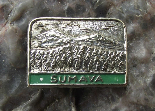 1950s Sumava National Park Czechoslovakia Bohemian Mountains Tourist Pin Badge - Badgecrazy