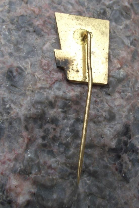 Vintage Vostok One 1 Man Reaching into Space Soviet Rocket Science Pin Badge