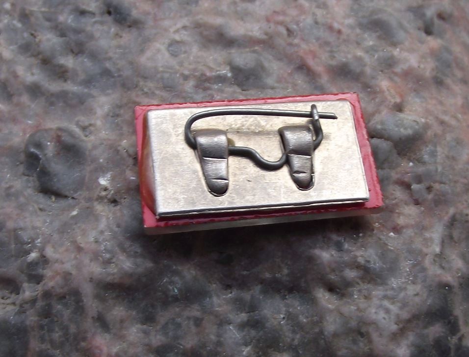 Antique Vladimir Lenin over Global World Soviet Union Mirrored Pin Badge - Badgecrazy
