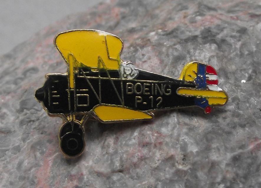 Boeing P-12 P 12 United States USA Air Corps Navy Biplane Aircraft Tie Pin Badge - Badgecrazy