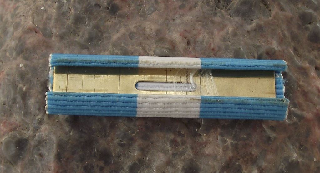 Antique Military White Stripe Blue Field Service Ribbon Bar Medal Strip Award - Badgecrazy
