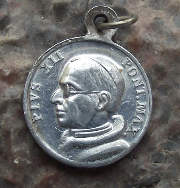 1950's Pope Pius XII & Vatican Catholic Religious Necklace or Bracelet Charm