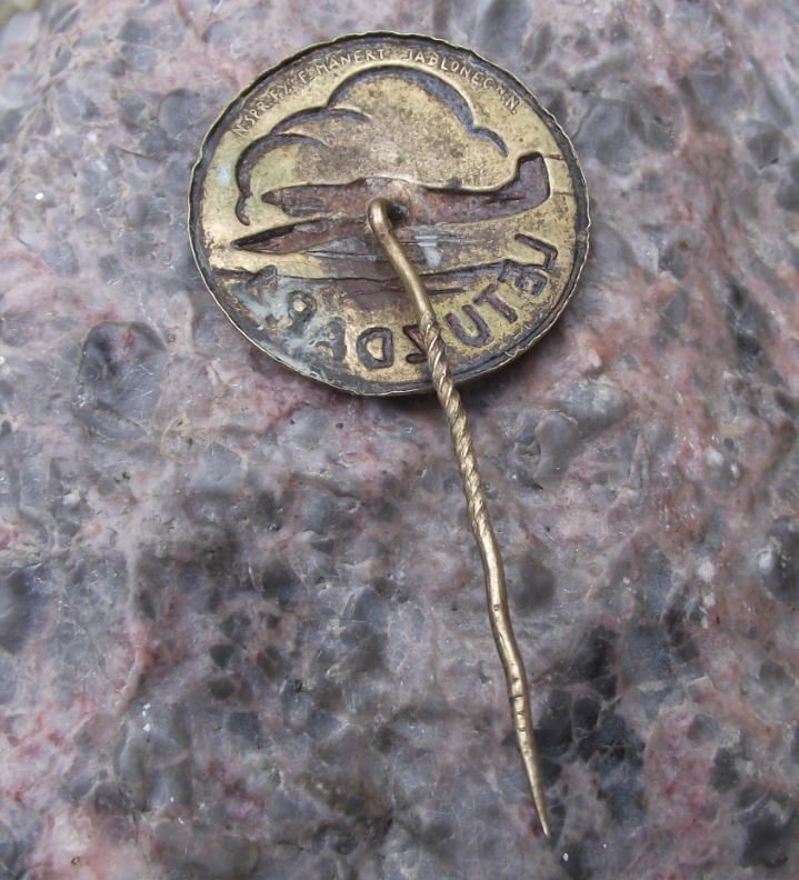 1940s Tally Ho Slogan WW2 Fighter Aircraft Czechoslovakia Pin Badge