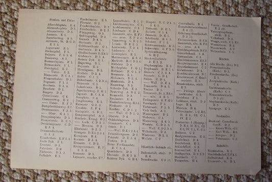 1895 Antique Map of Krefeld City Germany Plate from Brockhaus Encyclopedia - Badgecrazy