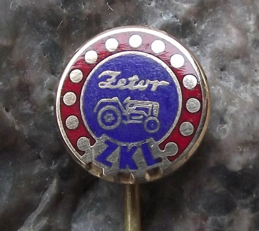 Vintage Zetor Farm Tractors ZKL Ball Bearing Czech Farming Agriculture Pin Badge