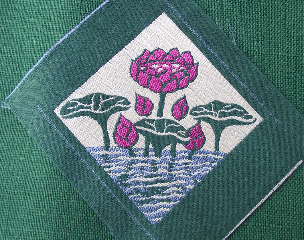 1985 Thailand Thai Scouting Scouts Association District Silk Patch Water Lily - Badgecrazy
