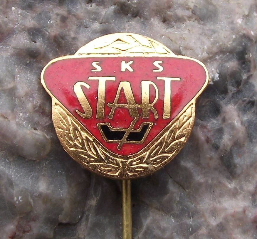 Antique SKS Start Lodz Poland Polish Football Soccer Sportowy Club Pin Badge