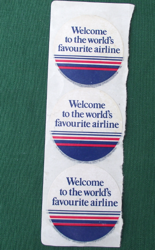 British Airways World's Favourite Airline Slogan Airline Aircraft Sticker Decal - Badgecrazy