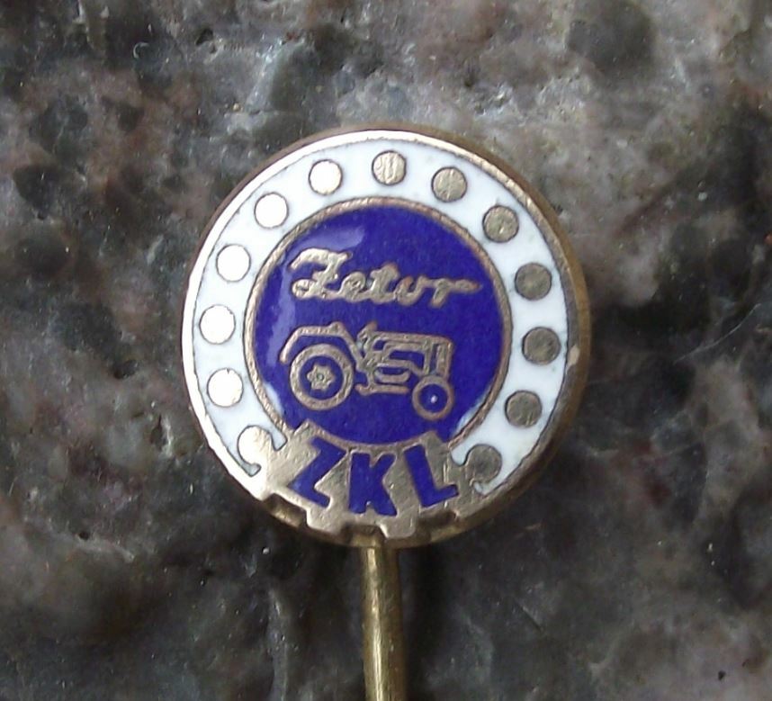 Vintage Zetor Farm Tractors ZKL Ball Bearing Czech Farming Agriculture Pin Badge