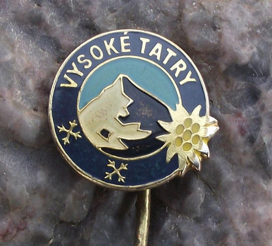 Vysoke Tatry High Tatra Mountains Edelweiss Flower National Park Ski Pin Badge - Badgecrazy