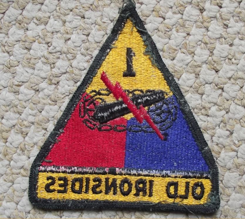 Original US Army 1st Armored Armoured Tank Division Old Ironsides Uniform Patch - Badgecrazy