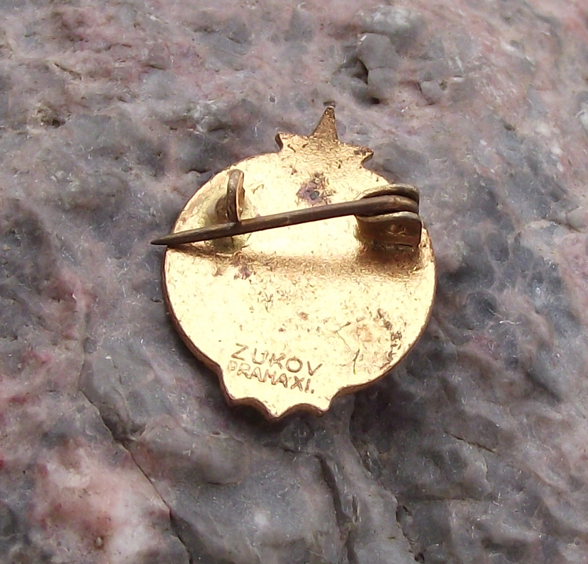 Vintage Czechoslovakia Radio Television Broadcasting Tower Red Star Pin Badge - Badgecrazy