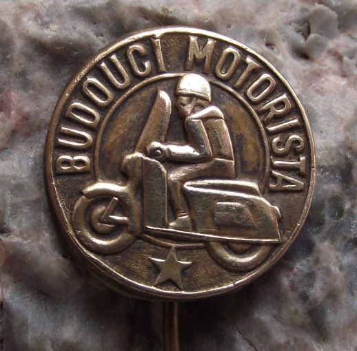 Antique Future Motorcyclist Budouciho Motoristy Award Motorbike Scooter Pin - Badgecrazy