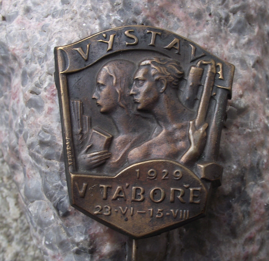 1929 Rare Czechoslovakia National Exhibition Show Expo Tabor Pin Badge