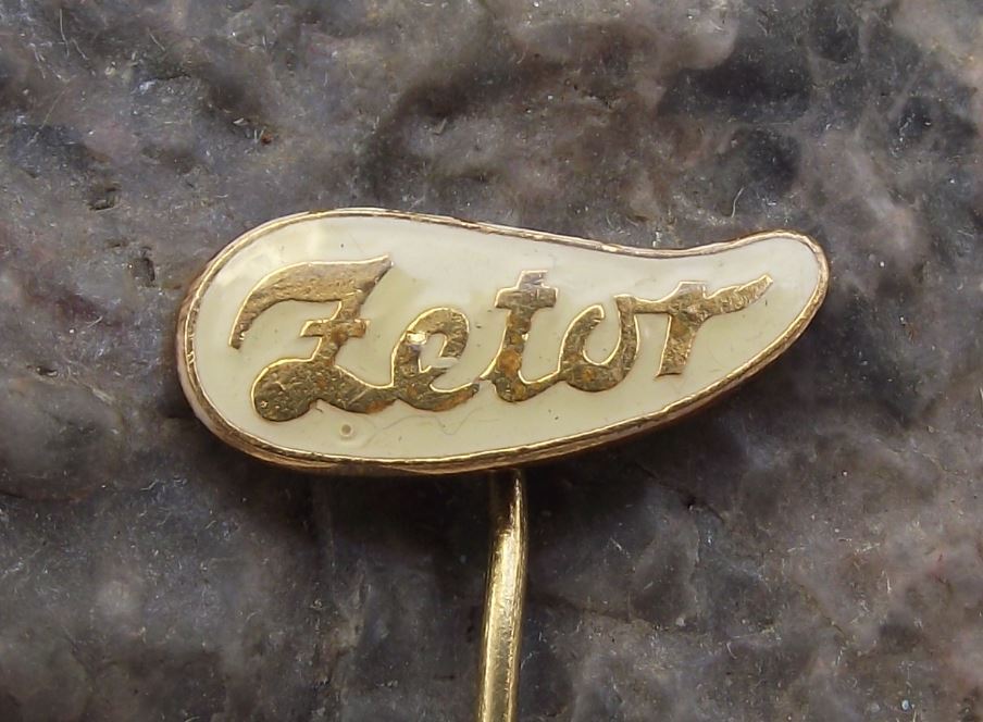 Zetor Farm Tractor Worldwide Agriculture Crop Farming Script Logo Pin Badge