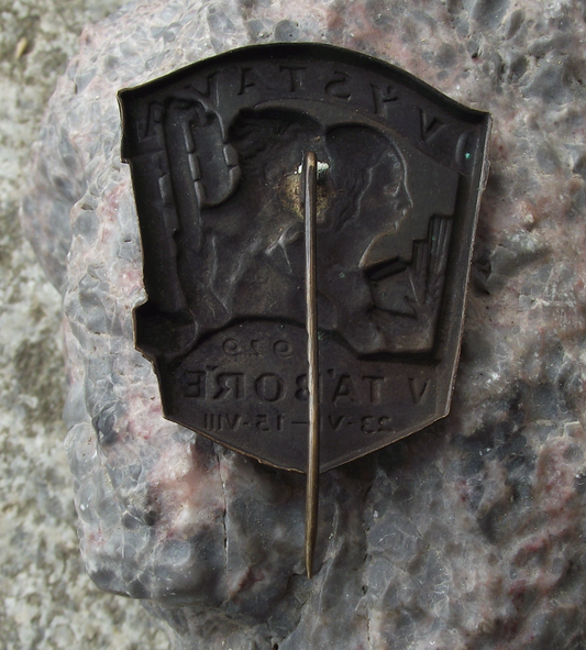 1929 Rare Czechoslovakia National Exhibition Show Expo Tabor Pin Badge - Badgecrazy