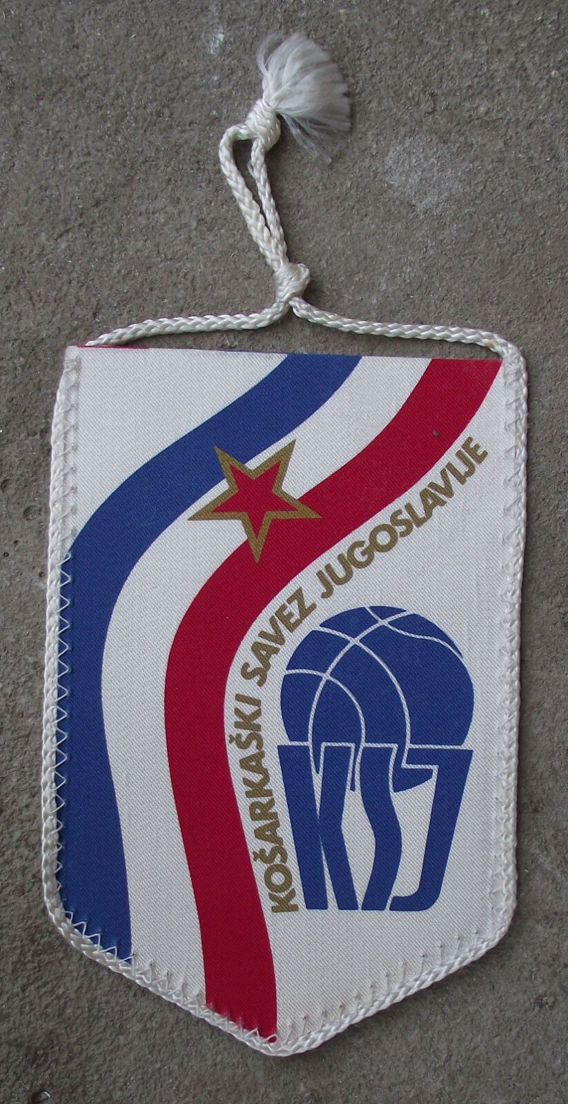 Vintage Yugoslavia Yugoslavian Basketball Association KST Sports Pennant Flag