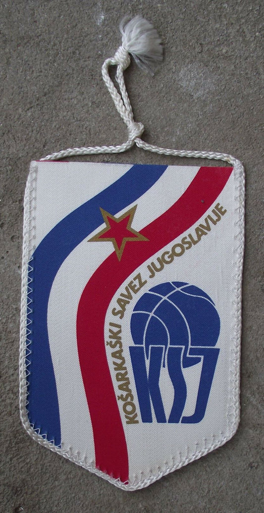 Vintage Yugoslavia Yugoslavian Basketball Association KST Sports Pennant Flag - Badgecrazy