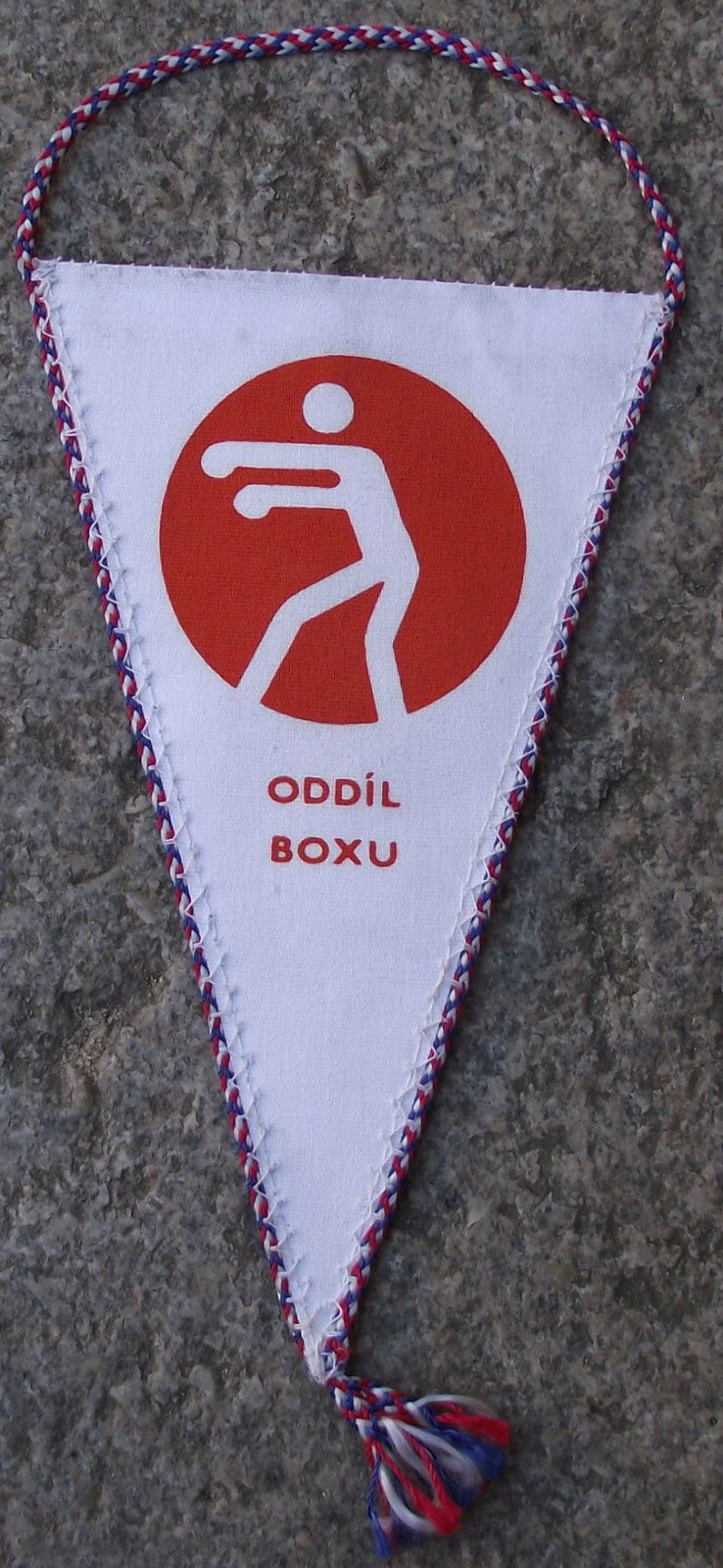 Vintage Ruda Hvezda Usti nad Labem Czech Red Star Boxing Club Pennant Flag - Badgecrazy