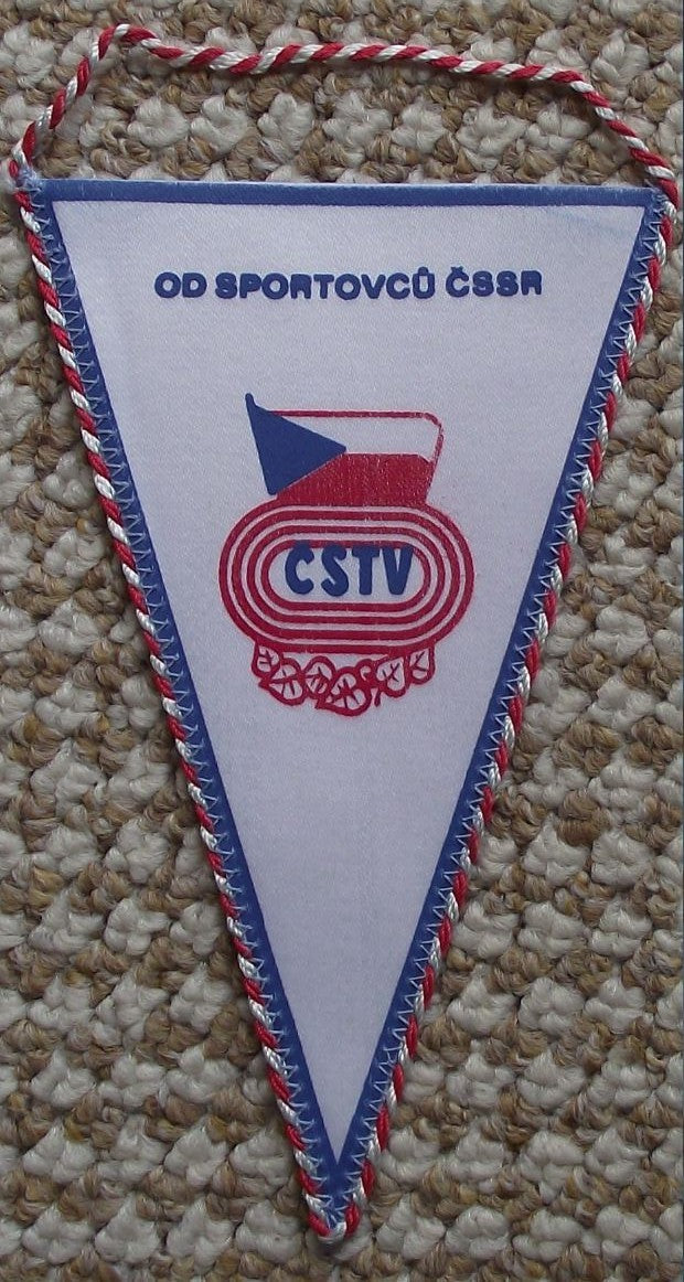 Czechoslovakia Sports Canoe Kayak CSSK Association Club Canoeist Pennant Flag - Badgecrazy