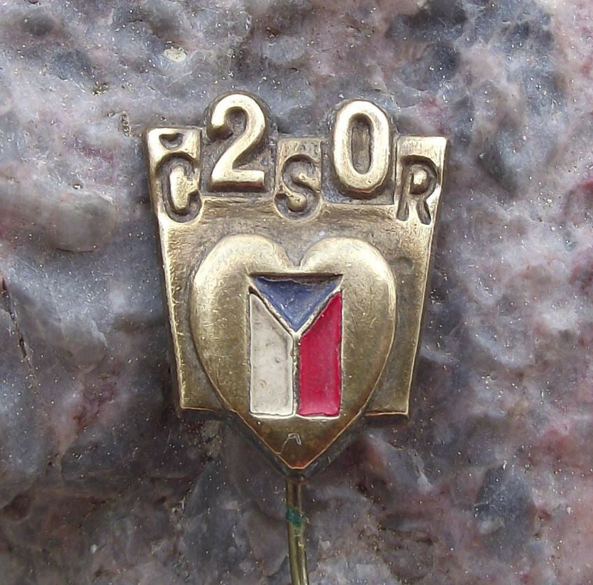1938 Rare Czechoslovakia 20th Anniversary CSR First Czech Republic Pin Badge