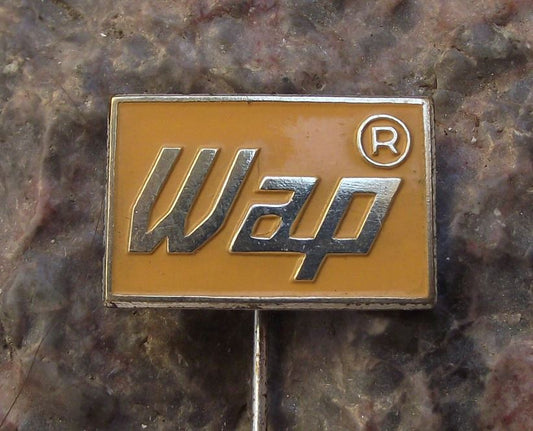 WAP Logo Dampstrahl Reinigung Pressure Washers Company Germany Firm Pin Badge - Badgecrazy