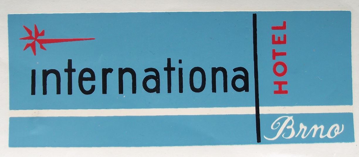 Antique Czechoslovakia Hotel International Brno Case Bag Travel Decal Sticker - Badgecrazy