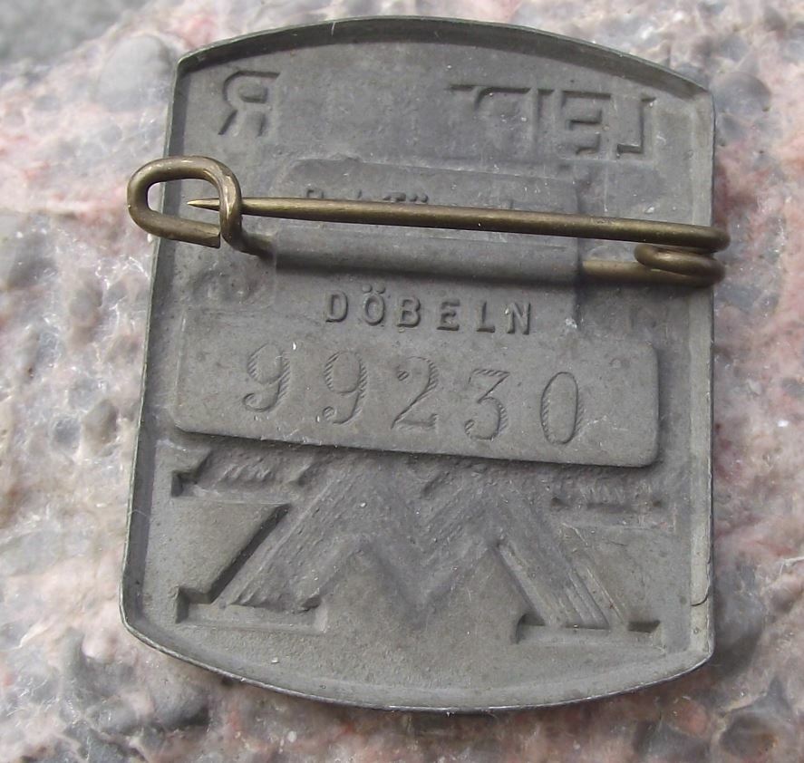 1922 Leipzig Messe East Germany DDR Expo Trade Fair MM Logo Numbered Pin Badge