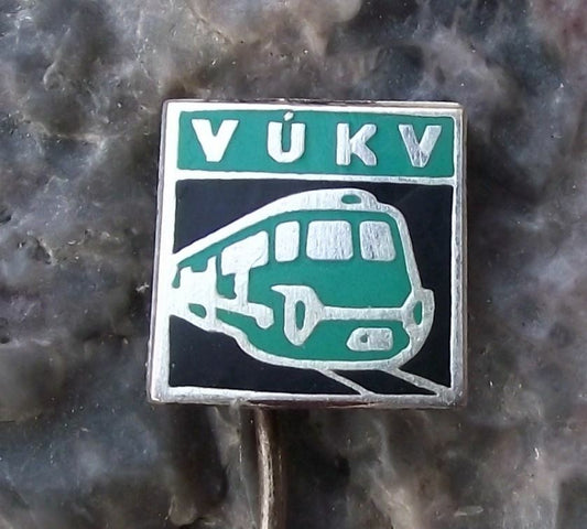 Vintage VUKV Czech Research Institute of Railway Rolling Stock Train Pin Badge - Badgecrazy