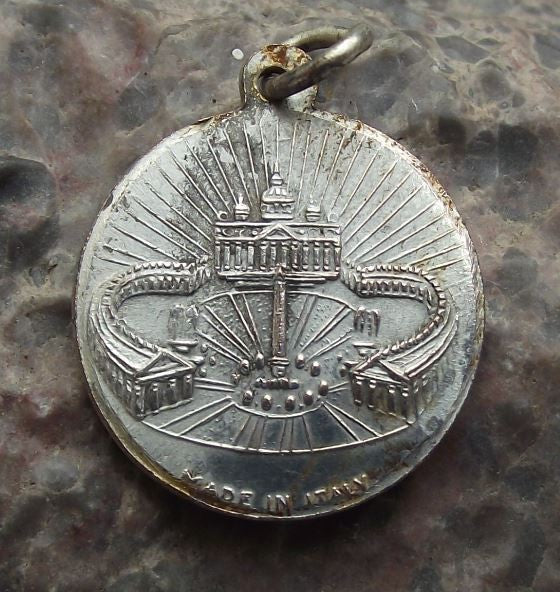 Pope John Paul II Roman Catholic Religious Silver Necklace or Bracelet Charm - Badgecrazy