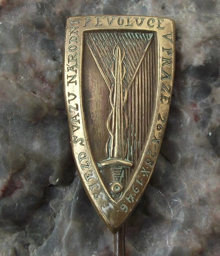 1946 Prague Uprising Czechoslovakia First 1st Conference Revolution Pin Badge