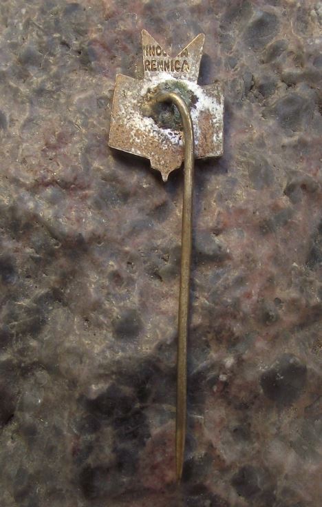 Antique Wheat Ear and Book Logo Motif Farming Farm Worker Agriculture Pin Badge - Badgecrazy