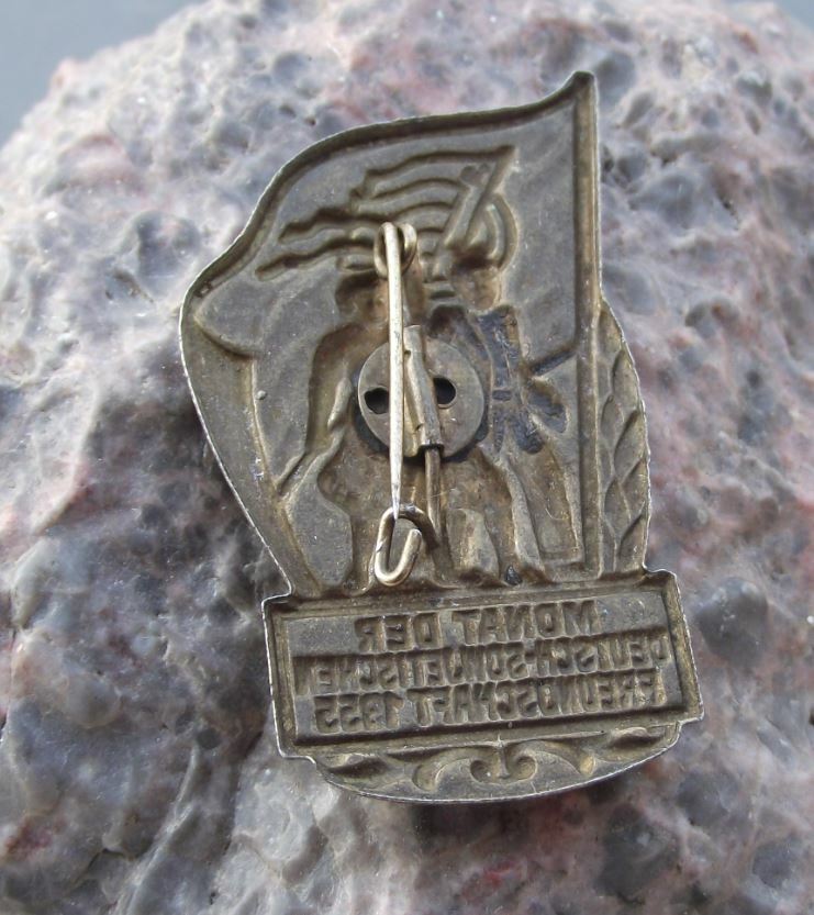1955 Monat Deutsch Sowjetischen Freundschaft German Soviet Friendship Pin Badge