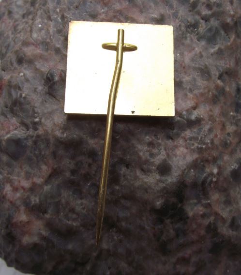 1982 World 9 pin Bowling Championships Czechoslovakia Brno Skittle Pin Badge - Badgecrazy
