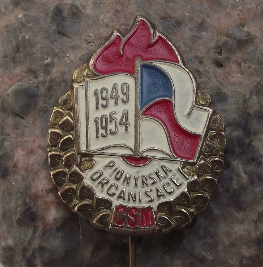 1954 CSM Pionyr Pioneer Youth Scouting Organisation 5th Anniversary Pin Badge