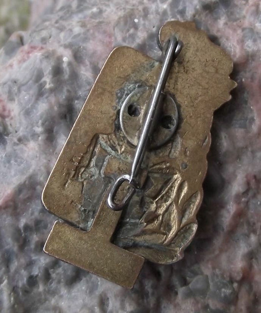 1955 Thalmann Pioneer Gute Arbeit Schule DDR Good School Work Award Pin Badge - Badgecrazy
