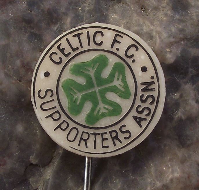 Antique Glasgow Celtic Scotland Clover Motif Logo Soccer Football Club Pin Badge