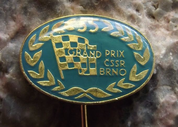 1985 Czech Motorcycle Grand Prix Motorbike Race Brno 55th Anniversary Pin Badge - Badgecrazy