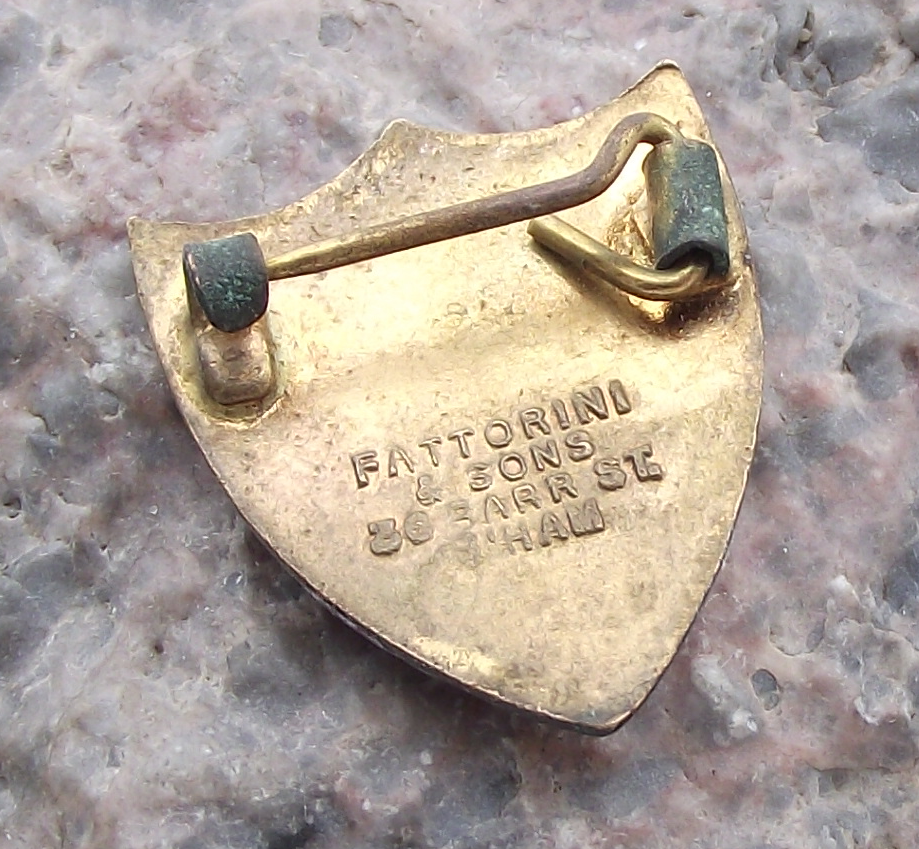 Vintage School Sports Day Award 2nd Second Prize Mauve Purple Shield Pin Badge - Badgecrazy