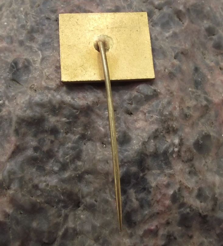 1964 Anniversary 1414 Crystal Art Glass Czechoslovakia Sailing Ship Pin Badge - Badgecrazy