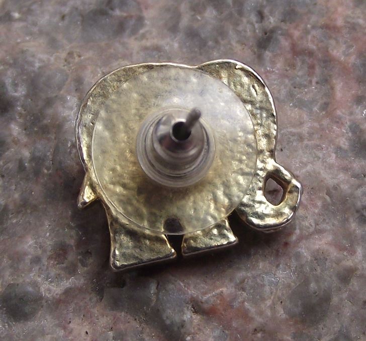 Beautiful Encrusted Clear Stone Jewellery Elephant Ear Stud Brooch Pin Badge - Badgecrazy