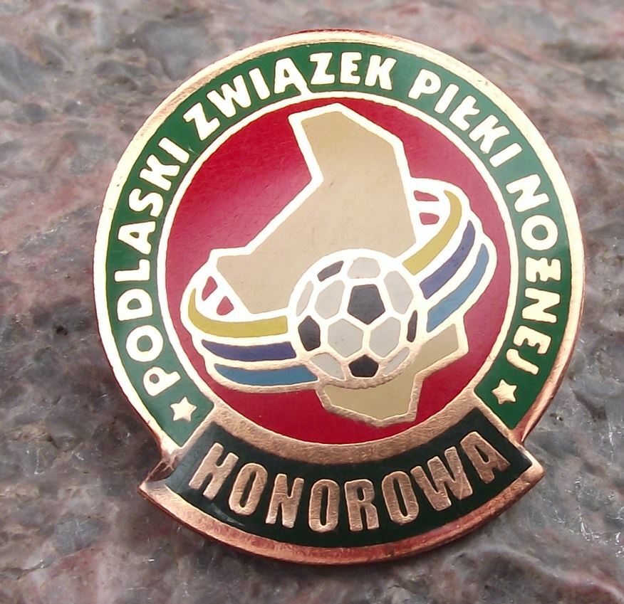 Vintage Podlaski Football Association Poland Polish Soccer Honour Pin Badge