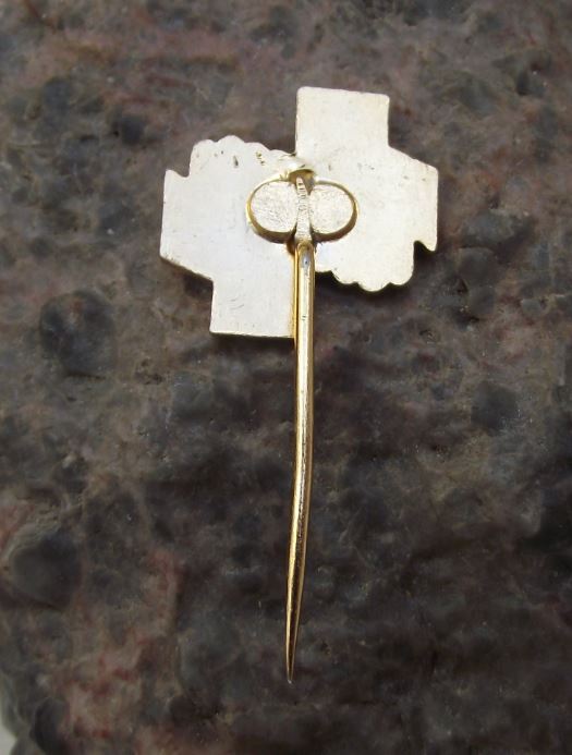 Antique Solsapon Grease Oil Remover Gel Chemical Company Hands Logo Pin Badge - Badgecrazy