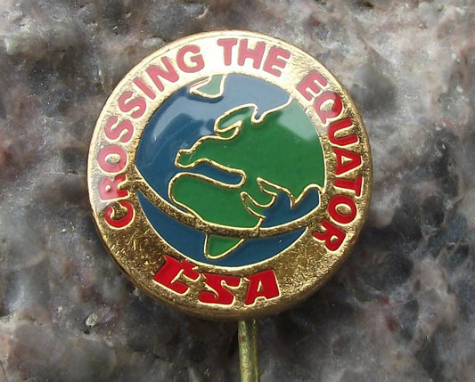 1960 CSA Czech Airlines Flight to Jakarta Crossing Equator Aircraft Pin Badge - Badgecrazy