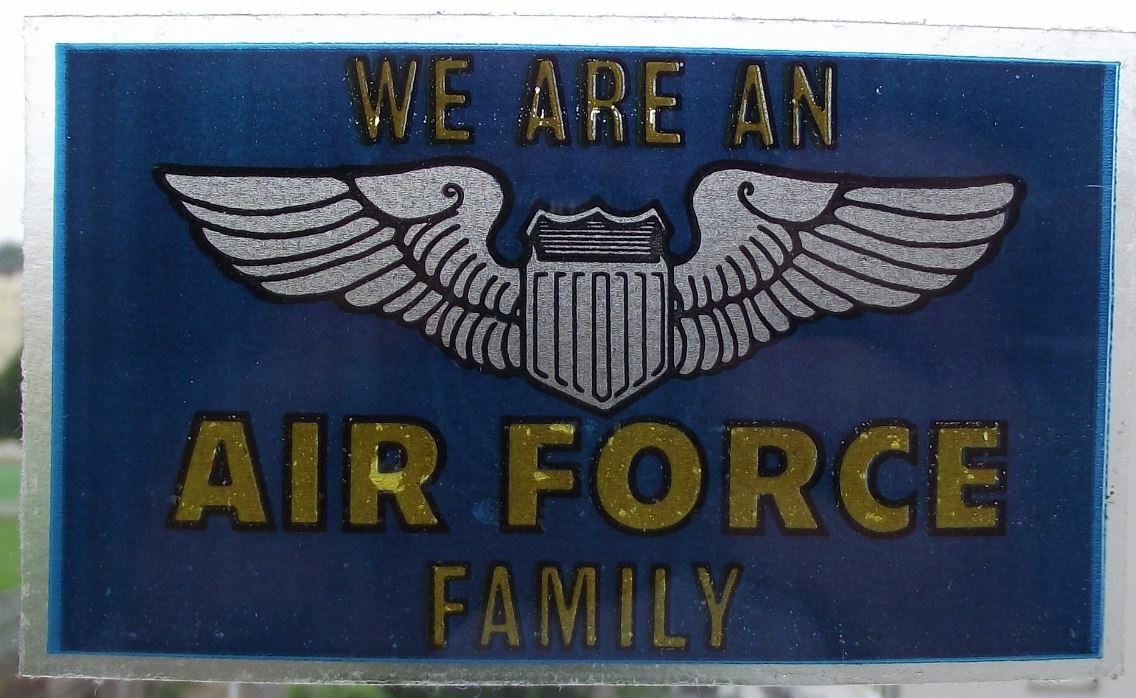 We Are An Air force Family USAF AirForce Wings Logo Car Window Sticker Decal