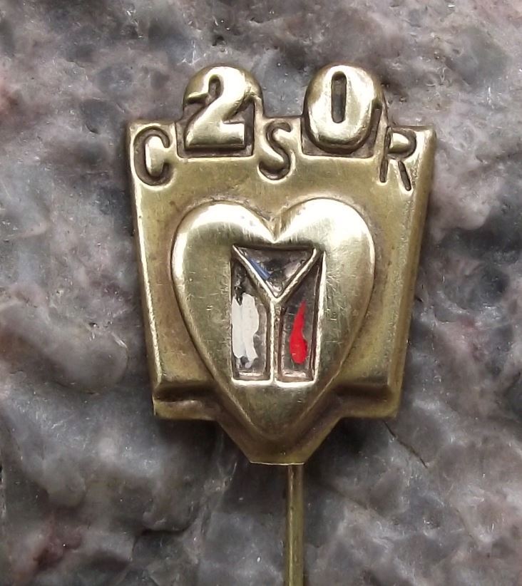 1938 Rare Czechoslovakia 20th Anniversary CSR First Czech Republic Pin Badge