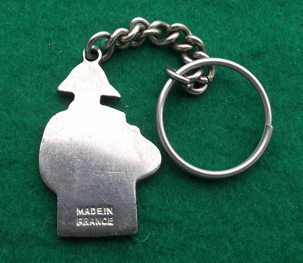 Vintage Courvoisier Finest French Cognac Napoleon France Keychain Key Ring - Badgecrazy
