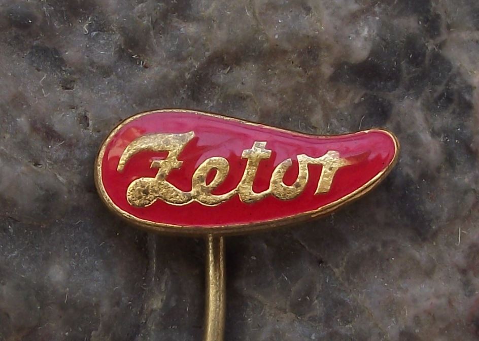 Zetor Farm Tractor Worldwide Agriculture Crop Farming Script Logo Pin Badge