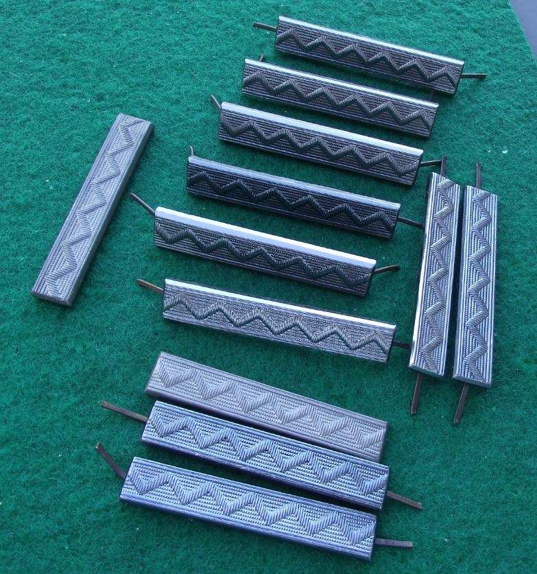 Czechoslovakia Czech Army Uniform Badge Military Ribbon Silver Rank Bar Stripe - Badgecrazy