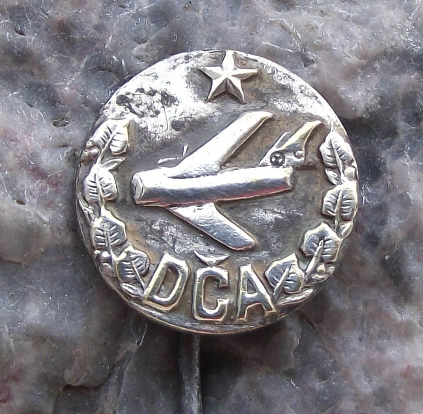 1950s Mig 15 Fagot Korean War Jet Fighter DCA Czechoslovakia Army Pin Badge